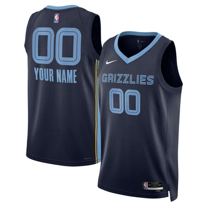 Memphis Grizzlies Unisex Swingman Custom Jersey Navy - Icon Edition | Nike sale