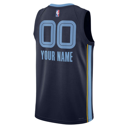 Memphis Grizzlies Unisex Swingman Custom Jersey Navy - Icon Edition | Nike sale