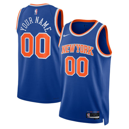 New York Knicks Unisex Swingman Custom Jersey Blue - Icon Edition | Nike outlet