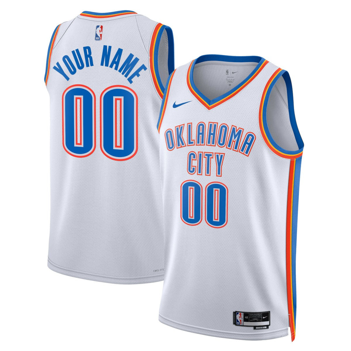 Oklahoma City Thunder Unisex Swingman Custom Jersey White - Association Edition | Nike on sale