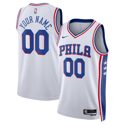 Philadelphia 76ers Unisex 2022/23 Swingman Custom Jersey White - Association Edition | Nike outlet