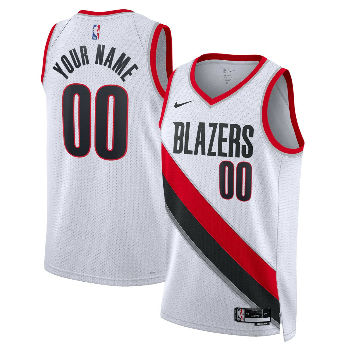 Portland Trail Blazers Unisex Swingman Custom Jersey White - Association Edition | Nike shop
