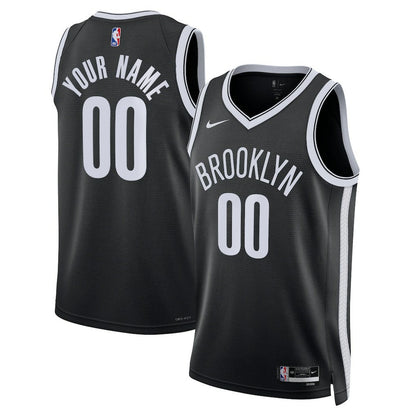Brooklyn Nets Unisex Swingman Custom Jersey Black - Icon Edition | Nike outlet