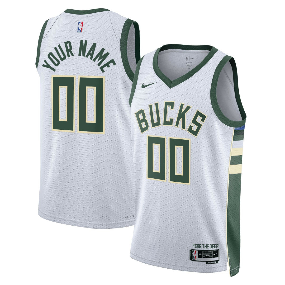 Milwaukee Bucks Unisex Swingman Custom Jersey White - Association Edition | Nike outlet