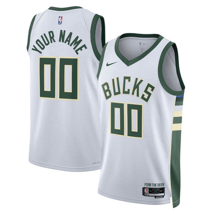 Milwaukee Bucks Unisex Swingman Custom Jersey White - Association Edition | Nike outlet