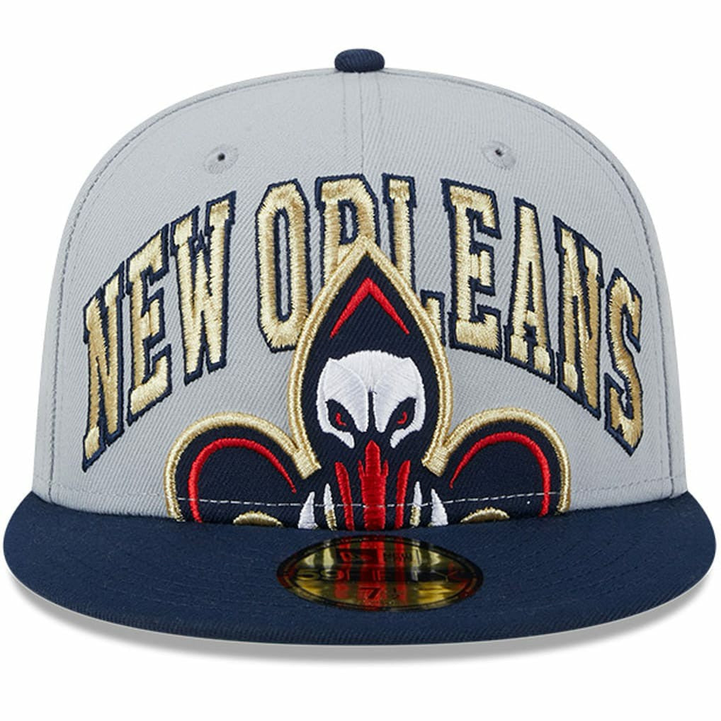 New Orleans Pelicans Tip-Off Two-Tone 59FIFTY Fitted Hat - Gray/Navy | New Era online