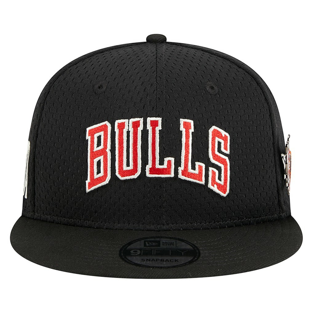 Chicago Bulls Post-Up Pin Mesh 9FIFTY Snapback Hat - Black | New Era cheap