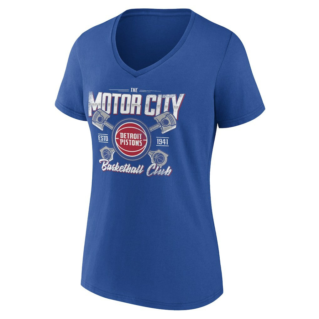 Detroit Pistons Women's Team Pride V-Neck T-Shirt sale - Blue shop