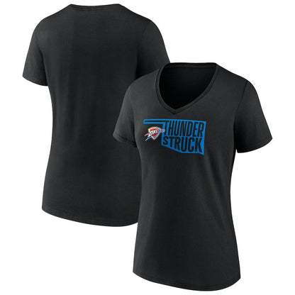 Oklahoma City Thunder Women's Team Pride V-Neck T-Shirt sale - Black online