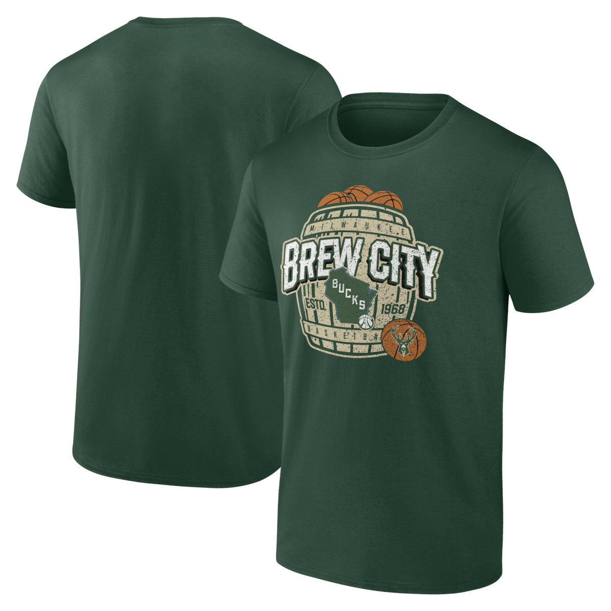Milwaukee Bucks Announcer T-Shirt - Hunter Green online