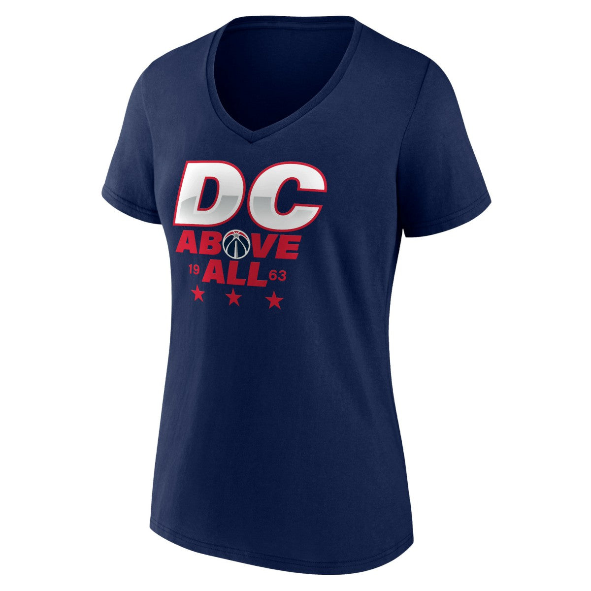 Washington Wizards Women's Announcer V-Neck T-Shirt - Navy discount