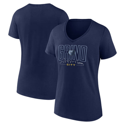 Memphis Grizzlies Women's Huddle V-Neck T-Shirt - Navy discount
