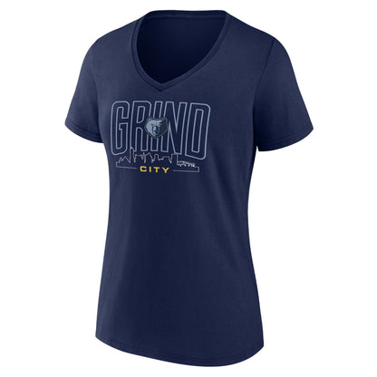 Memphis Grizzlies Women's Huddle V-Neck T-Shirt - Navy discount