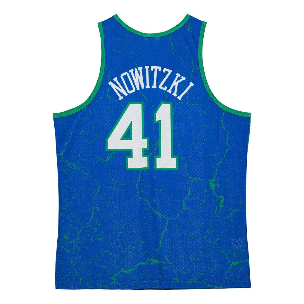 Dirk Nowitzki Dallas Mavericks Hardwood Classics Player Burst Tank Top sale - Blue | Mitchell & Ness online