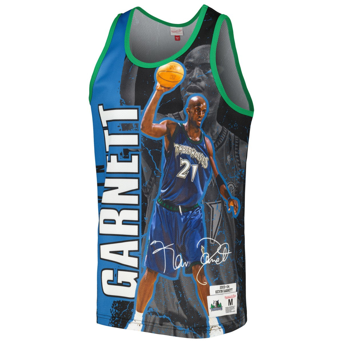 Kevin Garnett Minnesota Timberwolves 2003-04 Hardwood Classics Player Burst Tank Top - Black | Mitchell & Ness online