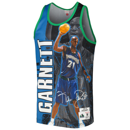 Kevin Garnett Minnesota Timberwolves 2003-04 Hardwood Classics Player Burst Tank Top - Black | Mitchell & Ness online