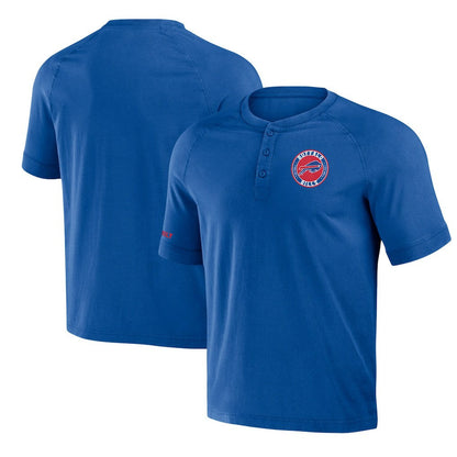Buffalo Bills NFL x Darius Rucker Collection Washed Raglan Henley T-Shirt - Royal on sale