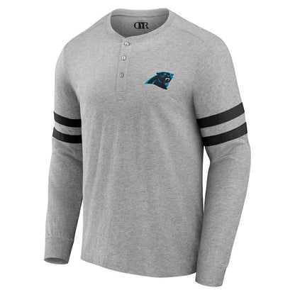 Carolina Panthers NFL x Darius Rucker Collection Henley Long Sleeve T-Shirt - Heather Gray sale