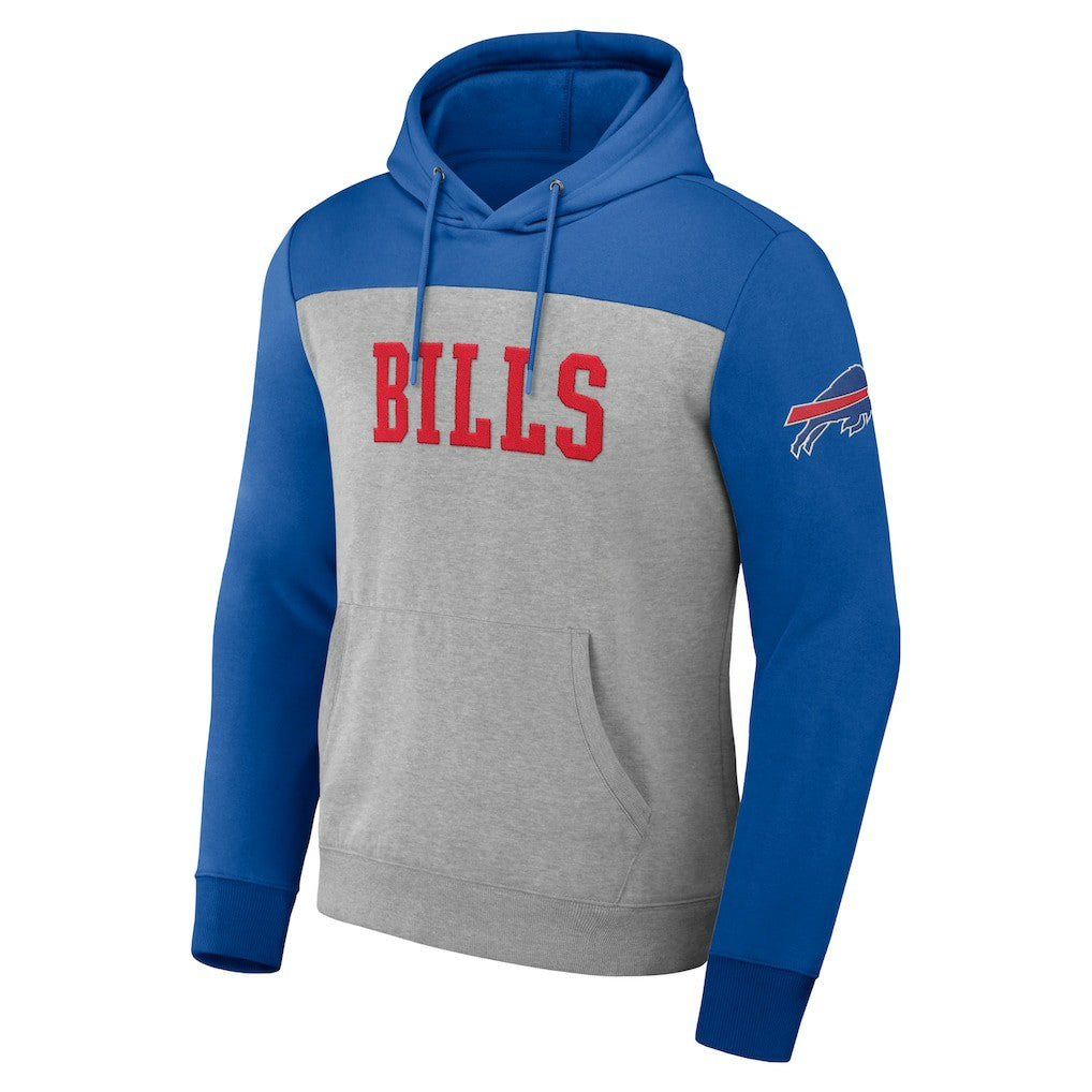Buffalo Bills NFL x Darius Rucker Collection Color Blocked Pullover Hoodie - Heather Gray on sale