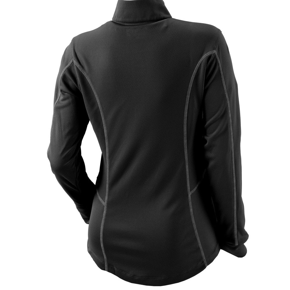 New York Mets Women's Omni-Wick Shotgun Quarter-Zip Pullover Top - Black | Columbia