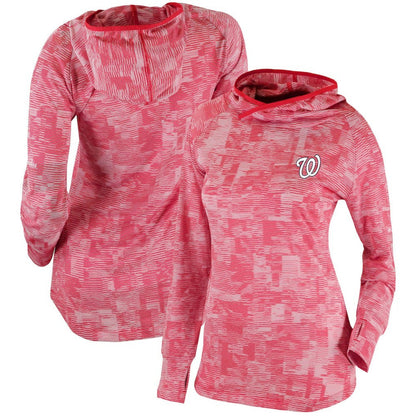 Washington Nationals Women's Omni-Wick Sunday Ball Pullover Hoodie - Red | Columbia