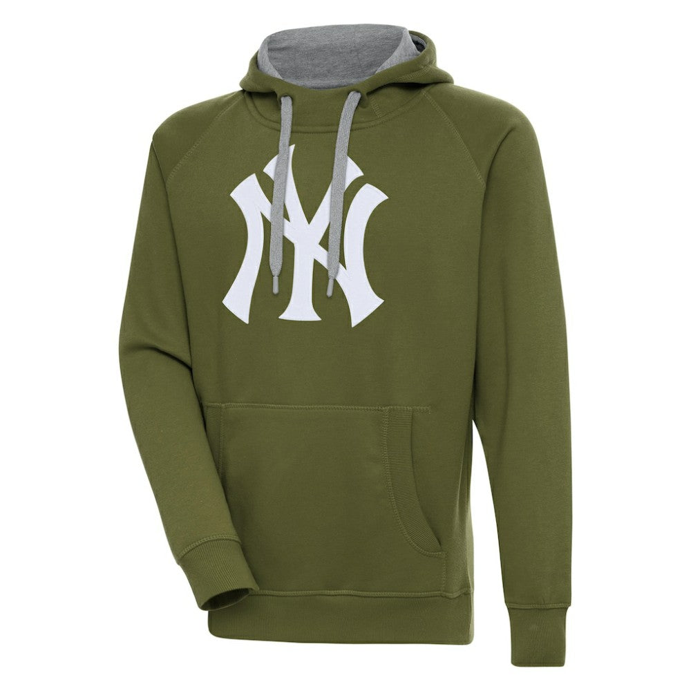 New York Yankees Antigua Victory Pullover Hoodie - Olive