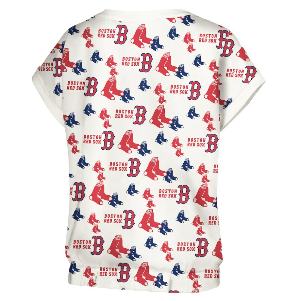 Boston Red Sox Lusso Women's Madge Dolman Tri-Blend T-Shirt - White
