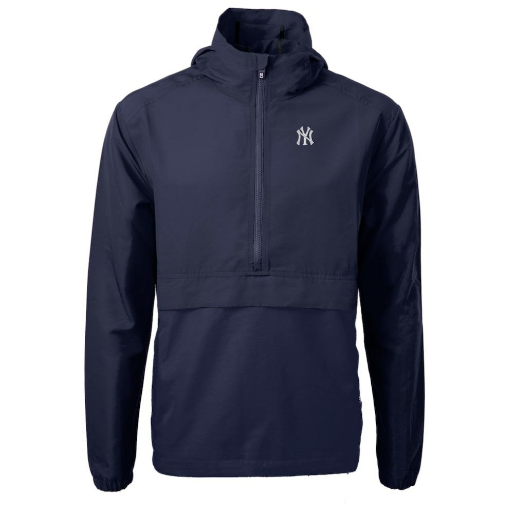 New York Yankees Cutter & Buck Charter Eco Recycled Half-Zip Anorak Jacket - Navy