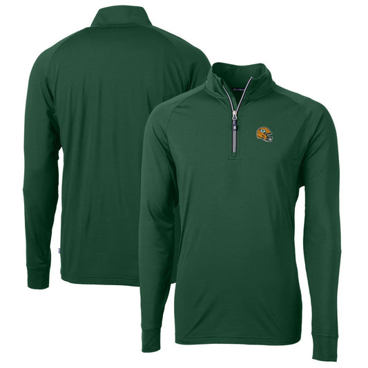 Green Bay Packers Cutter & Buck Helmet Adapt Eco Knit Stretch Recycled Quarter-Zip Pullover Top - Green discount