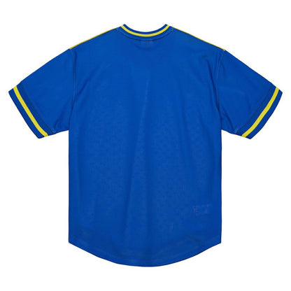 Golden State Warriors Jumbotron 3.0 Mesh V-Neck T-Shirt sale - Gold | Mitchell & Ness on sale