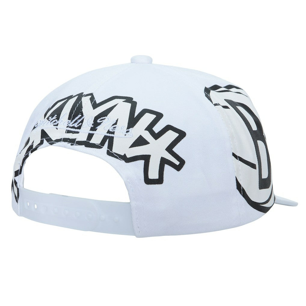 Brooklyn Nets Hardwood Classics In Your Face Deadstock Snapback Hat - White | Mitchell & Ness outlet