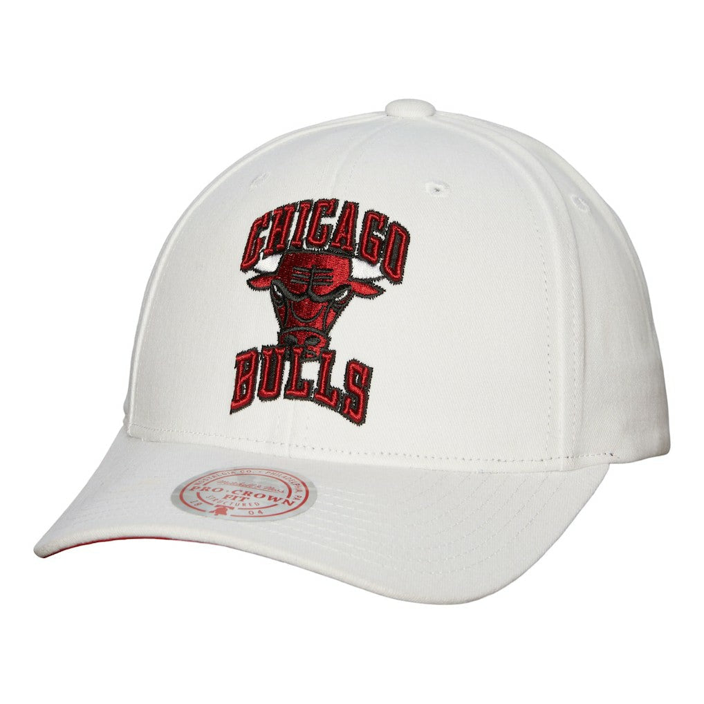 Chicago Bulls Hardwood Classics All In Retro Snapback Hat - White | Mitchell & Ness cheap