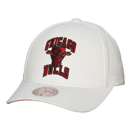 Chicago Bulls Hardwood Classics All In Retro Snapback Hat - White | Mitchell & Ness cheap