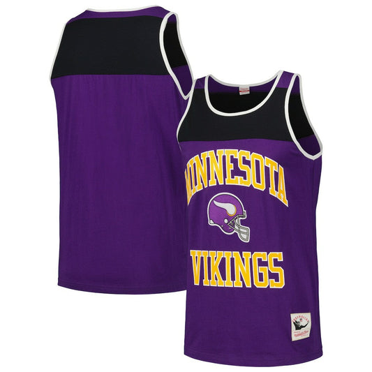 Minnesota Vikings Heritage Colorblock Tank Top - Purple/Black for sale