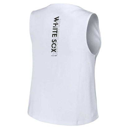 Chicago White Sox WEAR by Erin Andrews Women's Lace-Up Tank Top - White