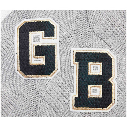 Green Bay Packers Pro Standard Women's Prep V-Neck Pullover Sweater - Heather Gray discount