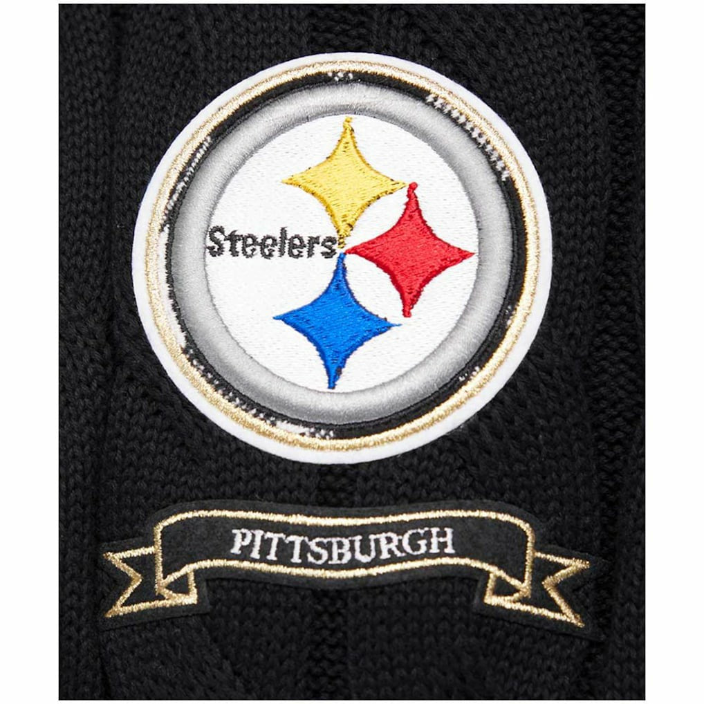 Pittsburgh Steelers Pro Standard Women's Prep V-Neck Pullover Sweater - Black outlet