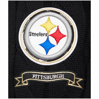 Pittsburgh Steelers Pro Standard Women's Prep V-Neck Pullover Sweater - Black outlet