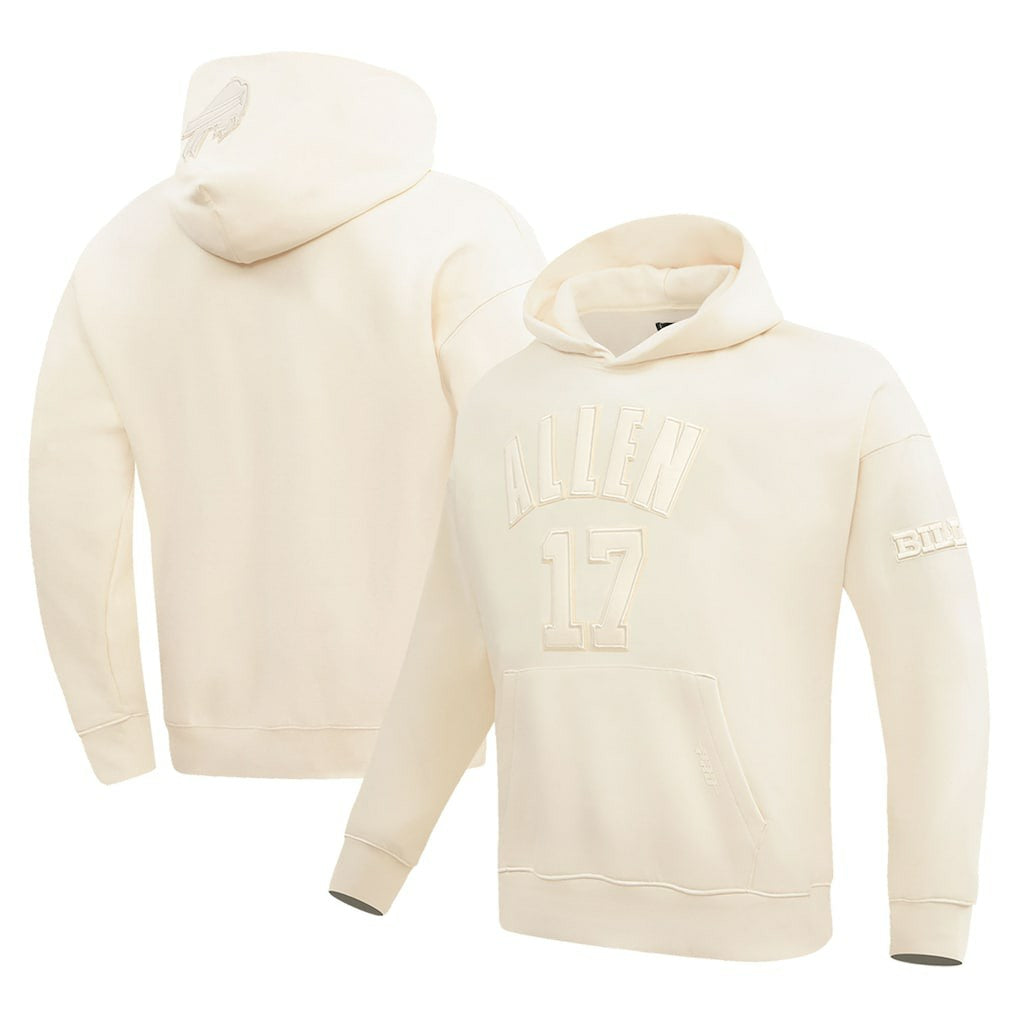 Josh Allen Buffalo Bills Pro Standard Player Name & Number Pullover Hoodie - Cream cheap