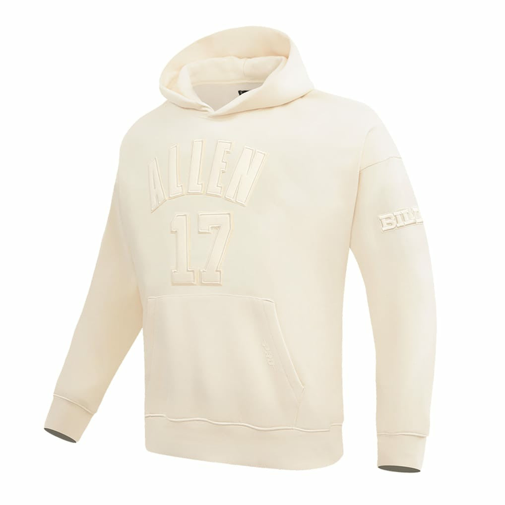 Josh Allen Buffalo Bills Pro Standard Player Name & Number Pullover Hoodie - Cream cheap