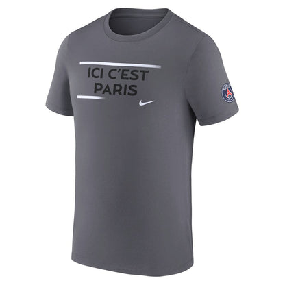 Paris Saint-Germain Verbiage T-Shirt - Gray | Nike outlet