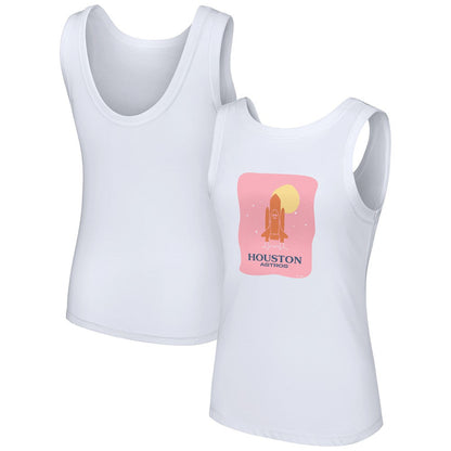 Houston Astros Lusso Style Women's Lindy Tank Top - White