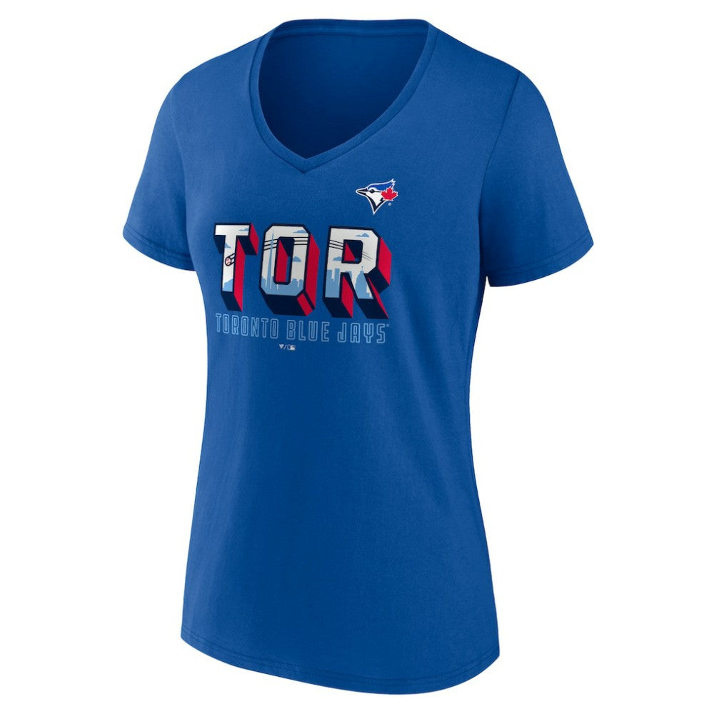Toronto Blue Jays Women's Hometown In The 416 V-Neck T-Shirt - Royal