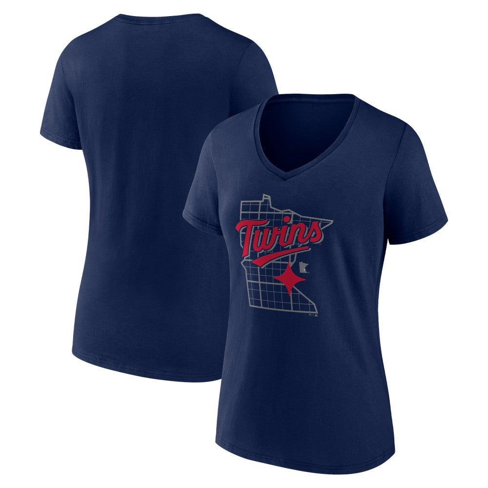 Minnesota Twins Women's Hometown Pride V-Neck T-Shirt - Navy