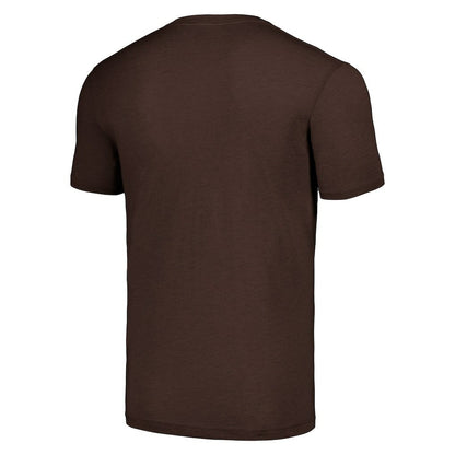 Joe Thomas Cleveland Browns Homage Unisex Caricature Retired Player Tri-Blend T-Shirt - Brown for sale