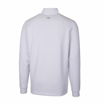 New York Mets Cutter & Buck Traverse Stretch Quarter-Zip Pullover Top - White