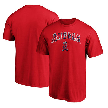 Los Angeles Angels Team Lockup T-Shirt - Red
