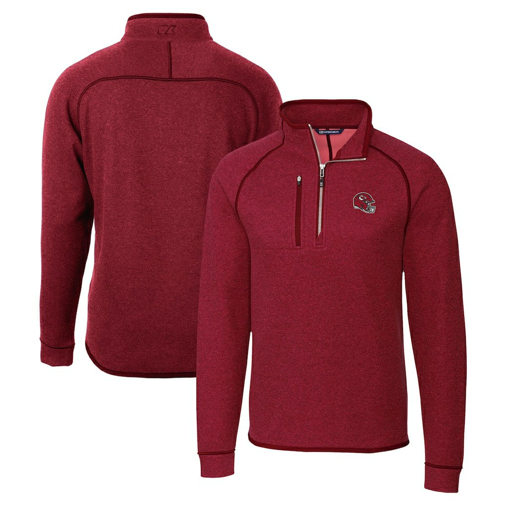 Kansas City Chiefs Cutter & Buck Helmet Mainsail Sweater-Knit Half-Zip Pullover Jacket - Red discount