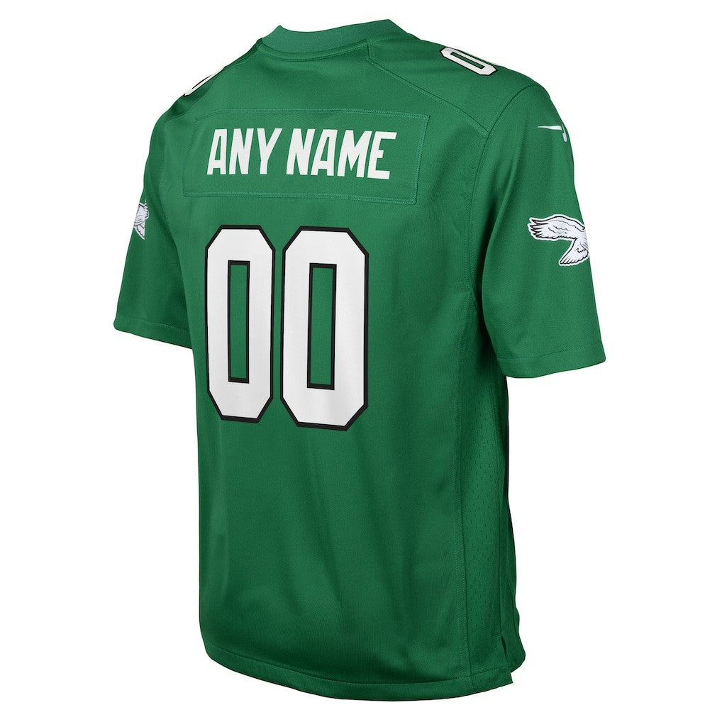 Philadelphia Eagles Youth Alternate Custom Game Jersey - Kelly Green | Nike for sale