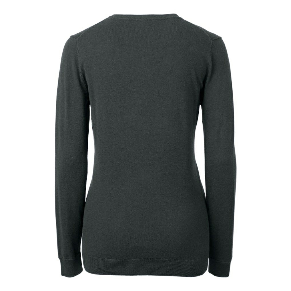 New Orleans Saints Cutter & Buck Women's Helmet Logo Lakemont Tri-Blend V-Neck Pullover Sweater - Charcoal outlet